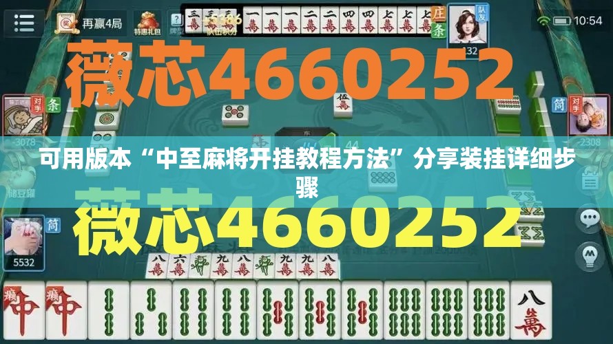 可用版本“中至麻将开挂教程方法”分享装挂详细步骤