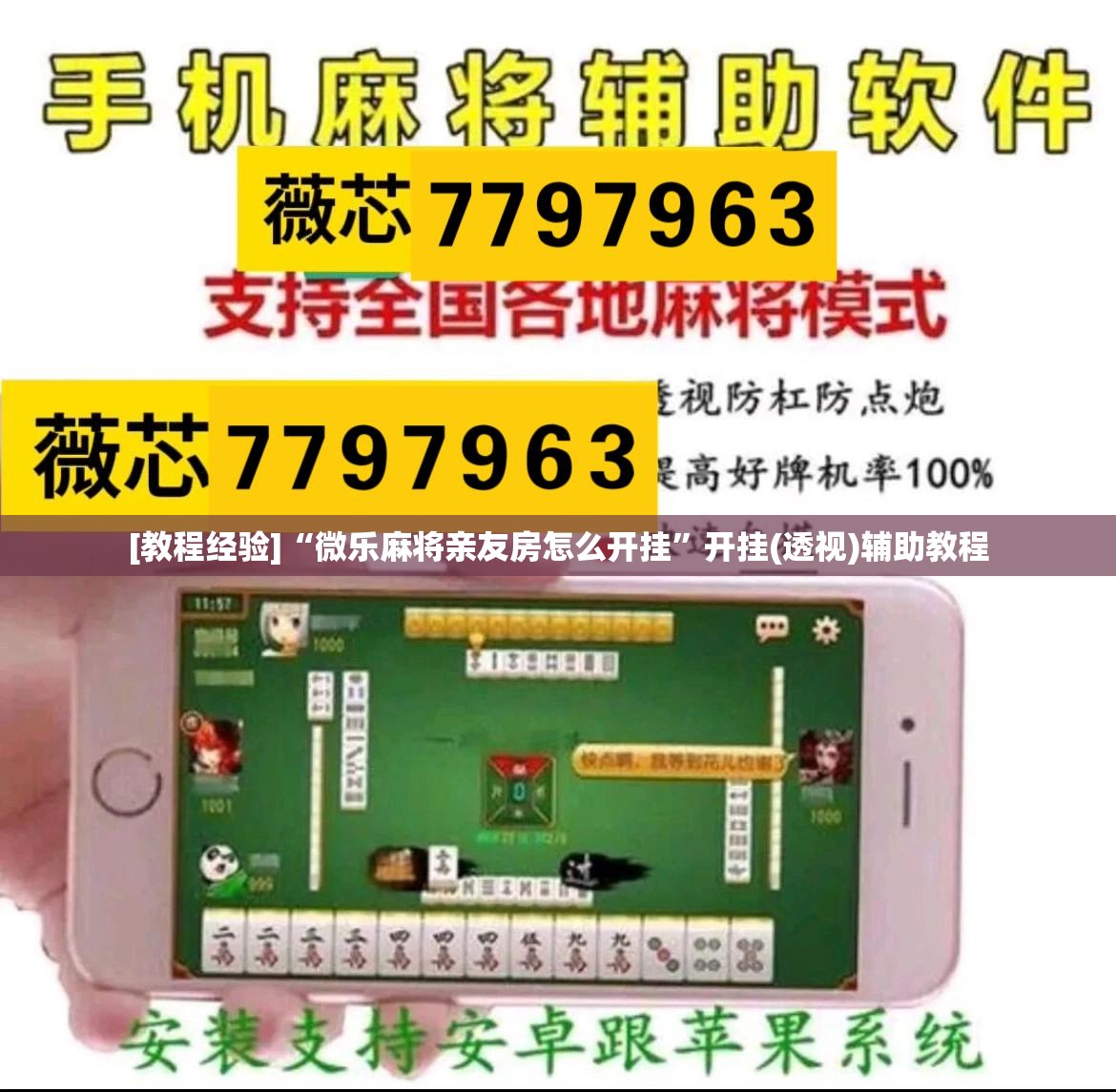 [教程经验]“微乐麻将亲友房怎么开挂	”开挂(透视)辅助教程