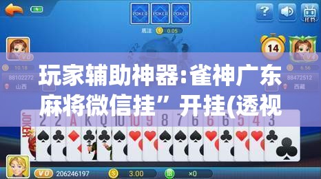 玩家辅助神器:雀神广东麻将微信挂	”开挂(透视)辅助神器