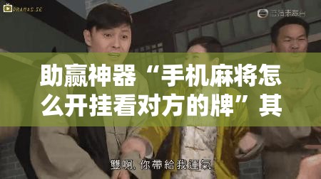 助赢神器“手机麻将怎么开挂看对方的牌	”其实确实有挂