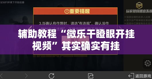 辅助教程“微乐干瞪眼开挂视频”其实确实有挂
