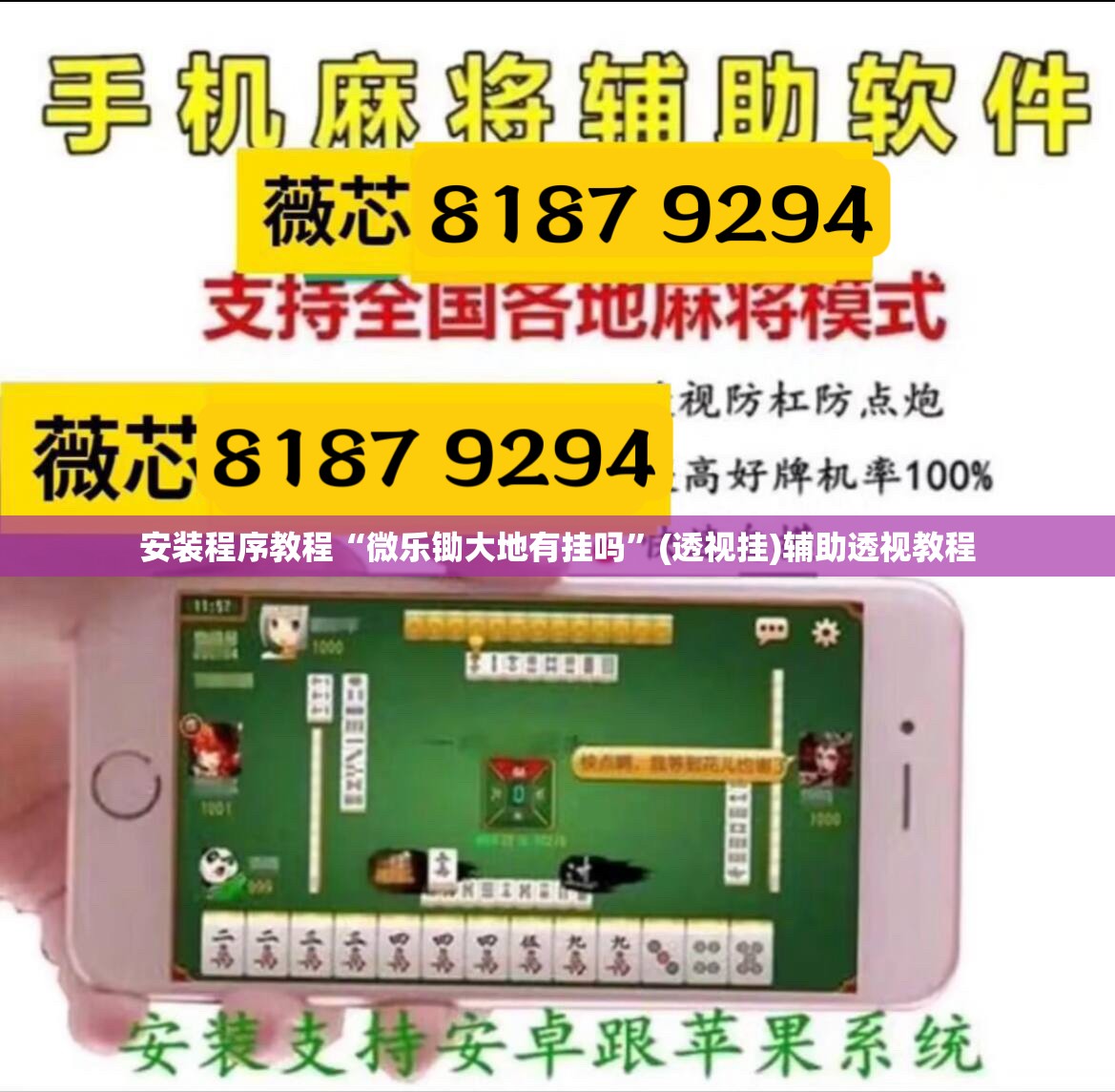 安装程序教程“微乐锄大地有挂吗”(透视挂)辅助透视教程