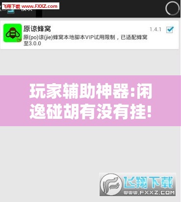 玩家辅助神器:闲逸碰胡有没有挂!辅助神器插件下载