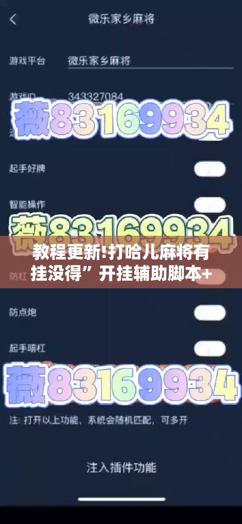 教程更新!打哈儿麻将有挂没得”开挂辅助脚本+详细开挂安装教程
