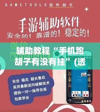 辅助教程“手机跑胡子有没有挂”(透视挂)辅助透视教程