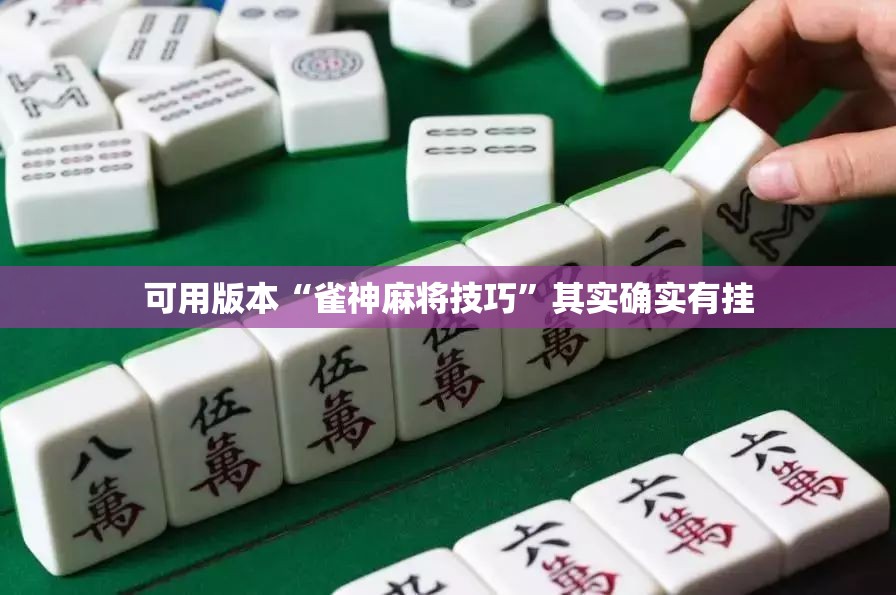 可用版本“雀神麻将技巧”其实确实有挂
