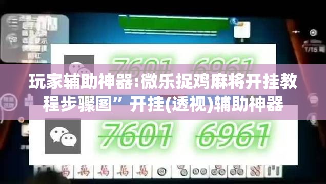 玩家辅助神器:微乐捉鸡麻将开挂教程步骤图”开挂(透视)辅助神器