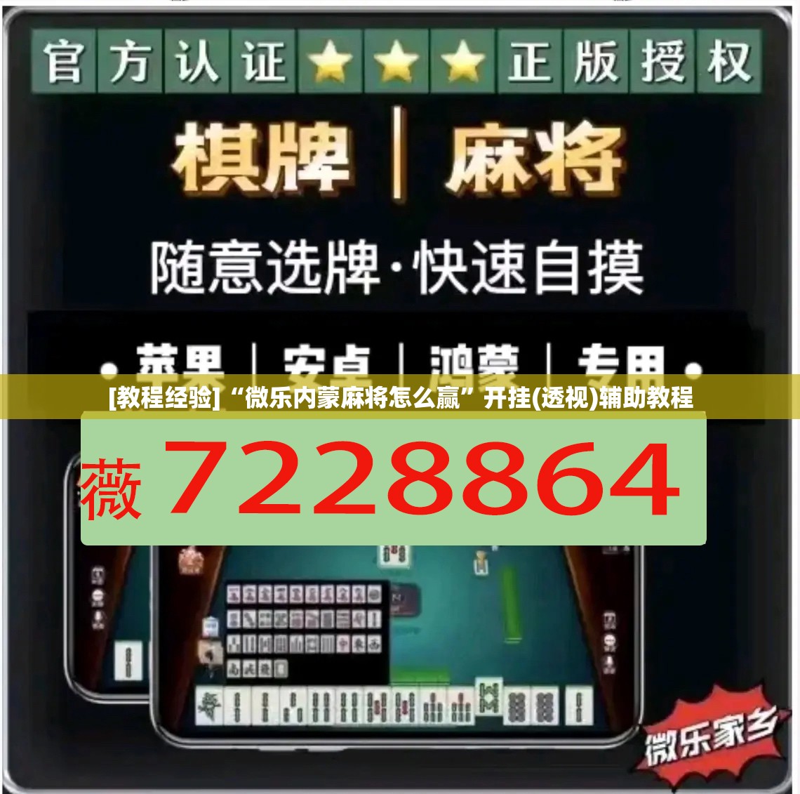 [教程经验]“微乐内蒙麻将怎么赢	”开挂(透视)辅助教程