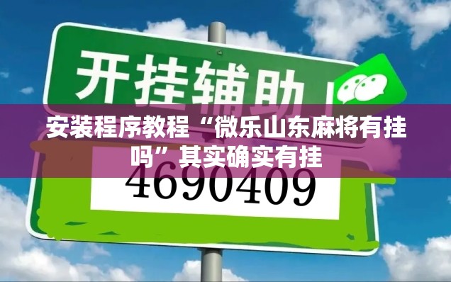 安装程序教程“微乐山东麻将有挂吗”其实确实有挂