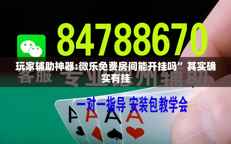玩家辅助神器:微乐免费房间能开挂吗”其实确实有挂