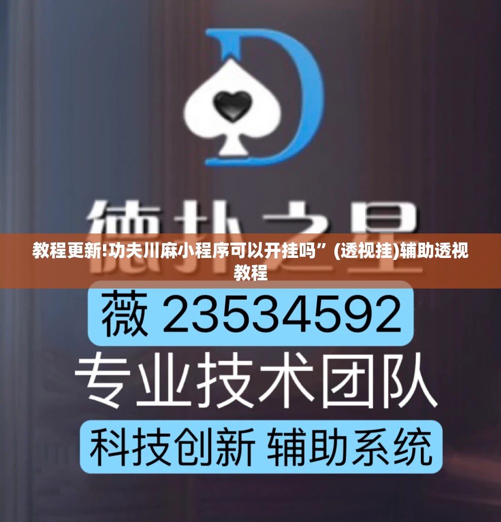 教程更新!功夫川麻小程序可以开挂吗”(透视挂)辅助透视教程