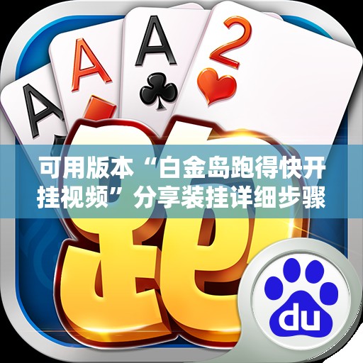 可用版本“白金岛跑得快开挂视频	”分享装挂详细步骤