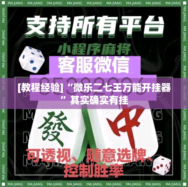 [教程经验]“微乐二七王万能开挂器	”其实确实有挂