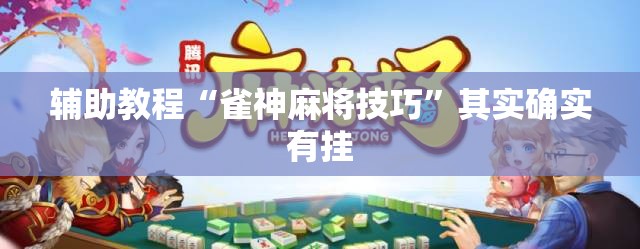辅助教程“雀神麻将技巧	”其实确实有挂
