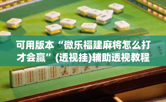 可用版本“微乐福建麻将怎么打才会赢	”(透视挂)辅助透视教程
