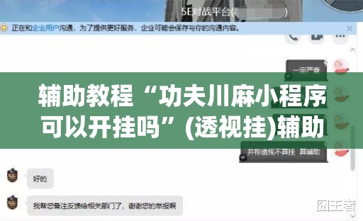 辅助教程“功夫川麻小程序可以开挂吗”(透视挂)辅助透视教程