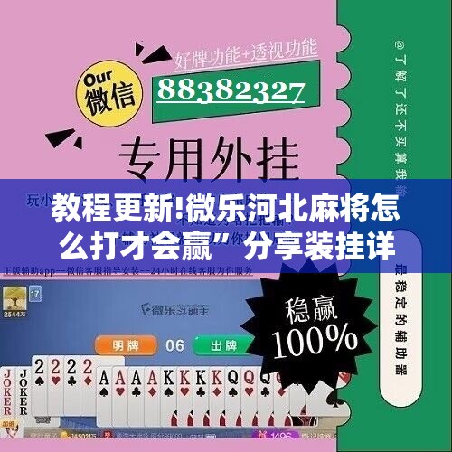 教程更新!微乐河北麻将怎么打才会赢”分享装挂详细步骤