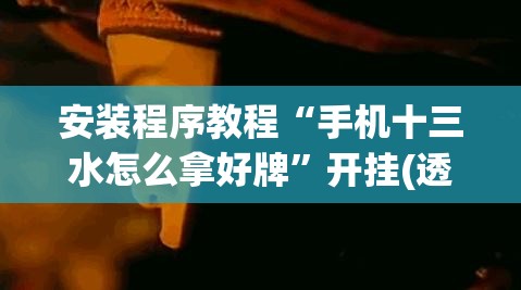 安装程序教程“手机十三水怎么拿好牌”开挂(透视)辅助教程