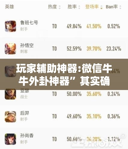 玩家辅助神器:微信牛牛外卦神器”其实确实有挂