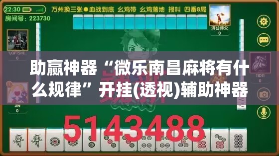助赢神器“微乐南昌麻将有什么规律”开挂(透视)辅助神器