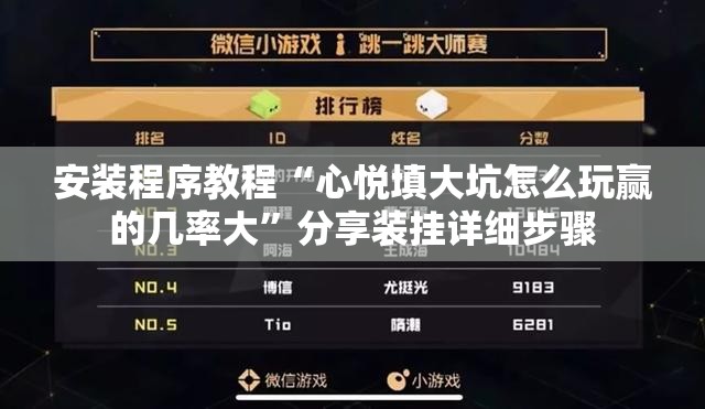 安装程序教程“心悦填大坑怎么玩赢的几率大”分享装挂详细步骤