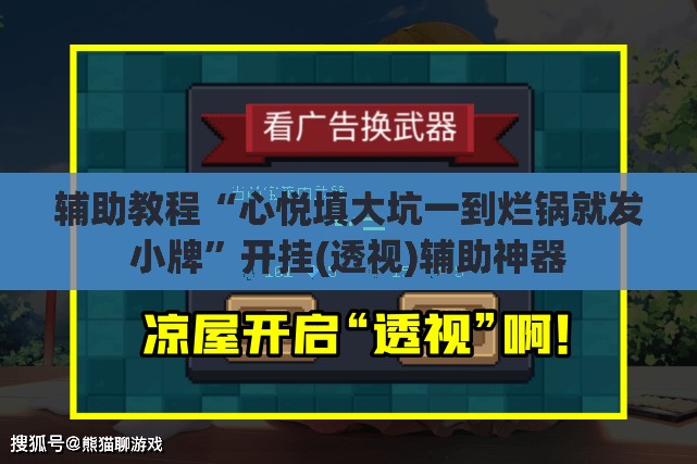 辅助教程“心悦填大坑一到烂锅就发小牌”开挂(透视)辅助神器