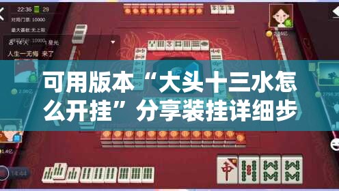 可用版本“大头十三水怎么开挂”分享装挂详细步骤