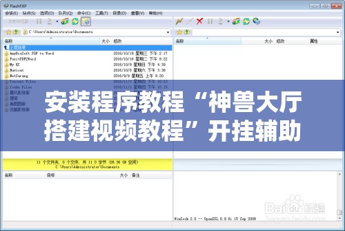 安装程序教程“神兽大厅搭建视频教程	”开挂辅助脚本+详细开挂安装教程