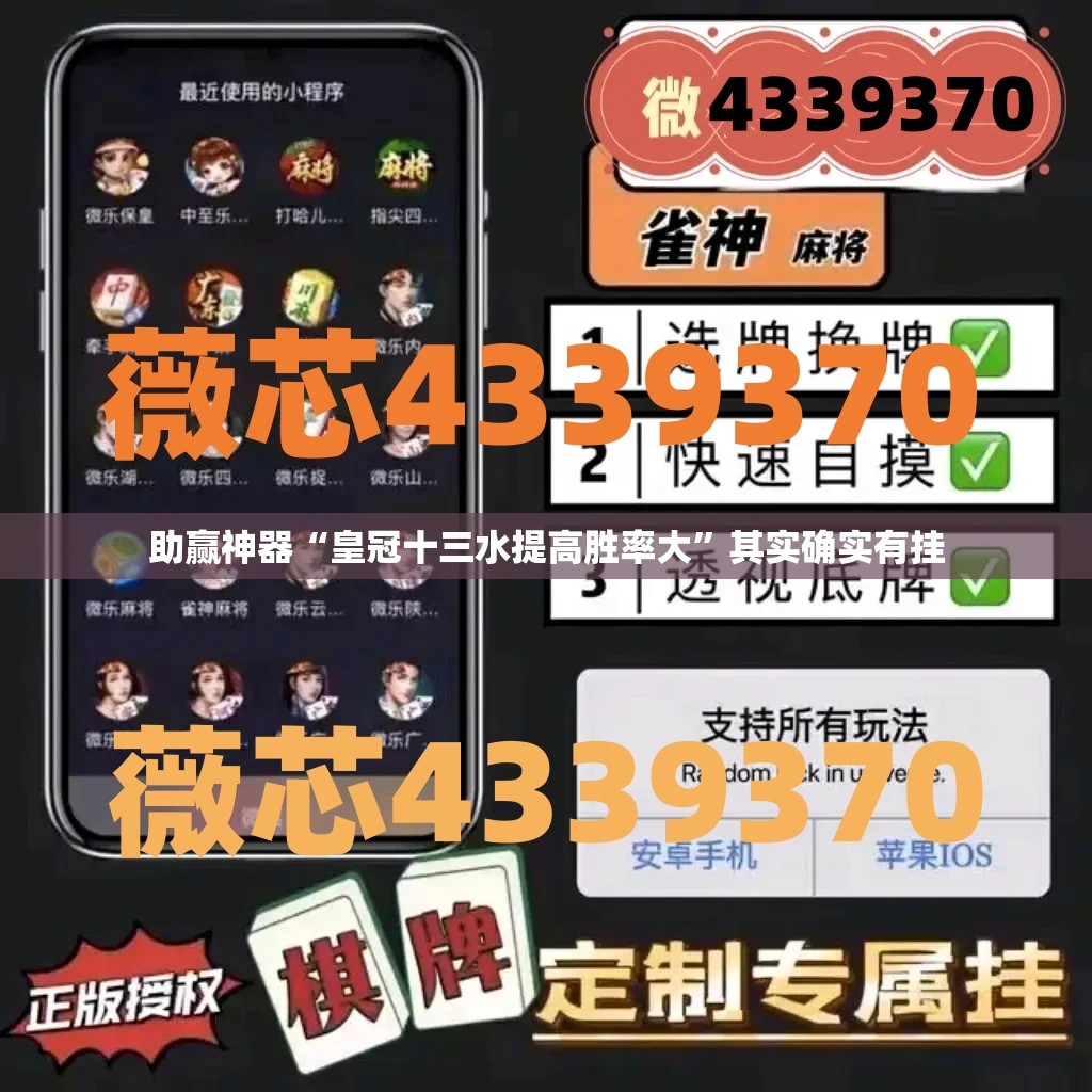 助赢神器“皇冠十三水提高胜率大”其实确实有挂