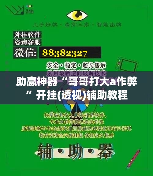 助赢神器“哥哥打大a作弊”开挂(透视)辅助教程