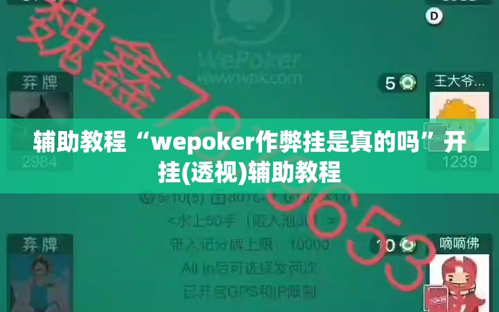 辅助教程“wepoker作弊挂是真的吗”开挂(透视)辅助教程