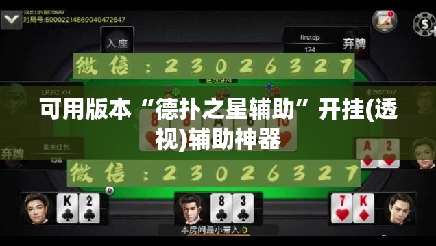 可用版本“德扑之星辅助	”开挂(透视)辅助神器