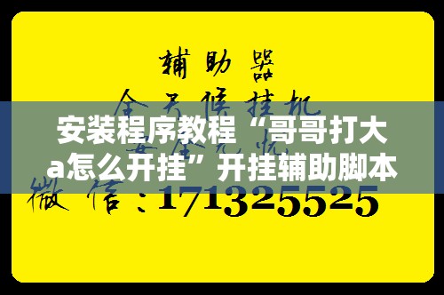 安装程序教程“哥哥打大a怎么开挂”开挂辅助脚本+详细开挂安装教程