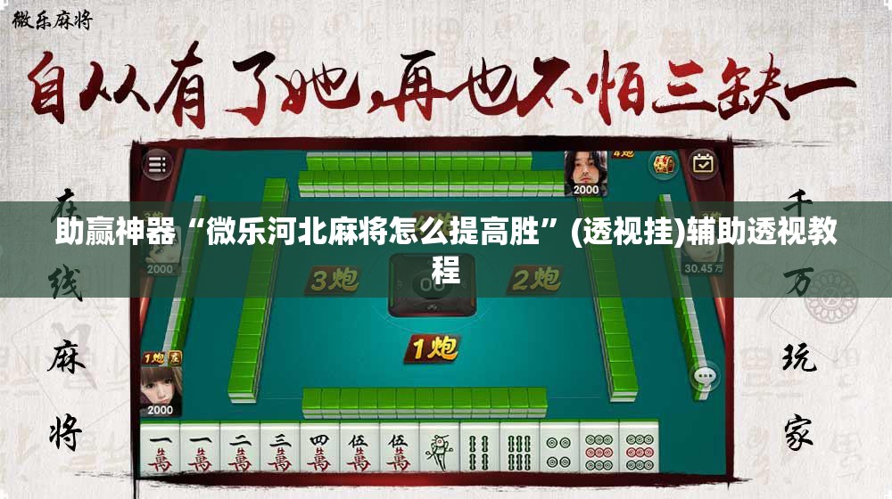 助赢神器“微乐河北麻将怎么提高胜	”(透视挂)辅助透视教程