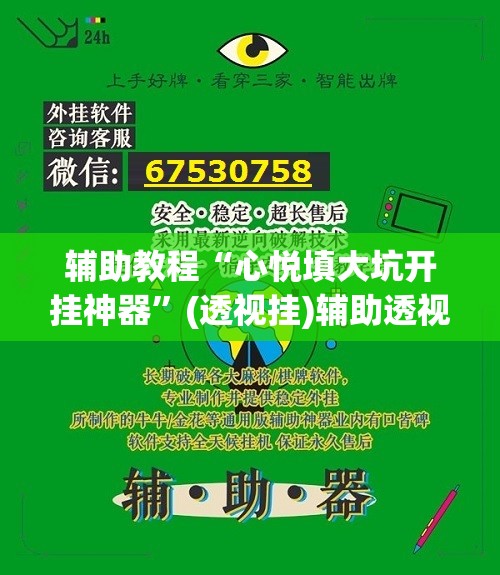 辅助教程“心悦填大坑开挂神器”(透视挂)辅助透视教程