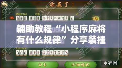 辅助教程“小程序麻将有什么规律”分享装挂详细步骤