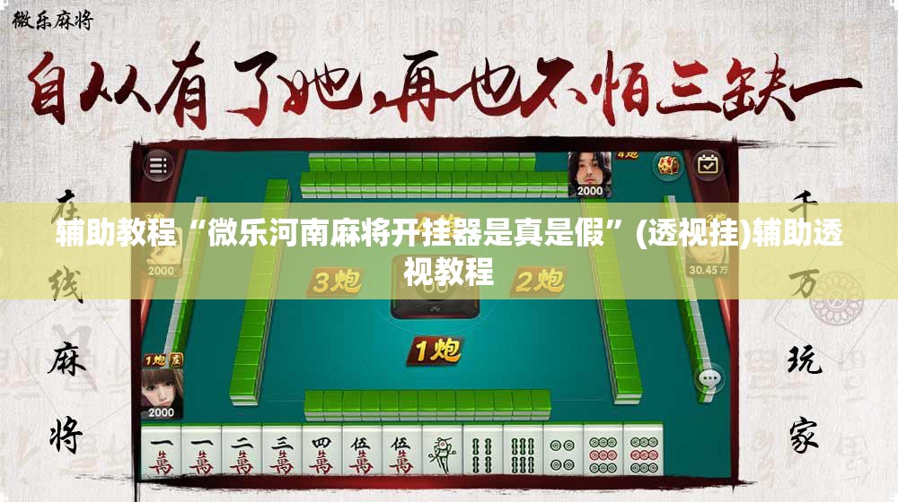 辅助教程“微乐河南麻将开挂器是真是假”(透视挂)辅助透视教程