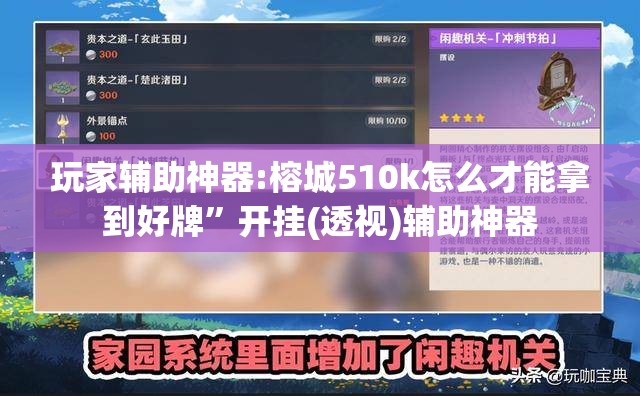 玩家辅助神器:榕城510k怎么才能拿到好牌”开挂(透视)辅助神器