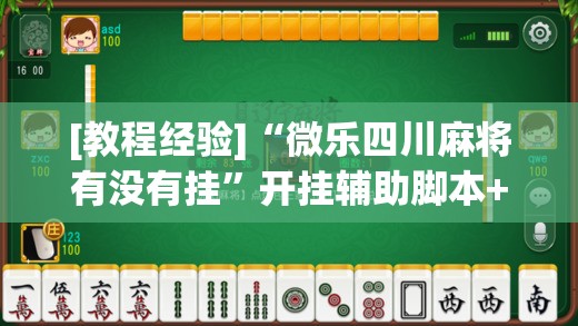 [教程经验]“微乐四川麻将有没有挂	”开挂辅助脚本+详细开挂安装教程
