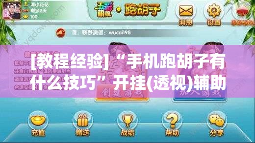 [教程经验]“手机跑胡子有什么技巧”开挂(透视)辅助神器