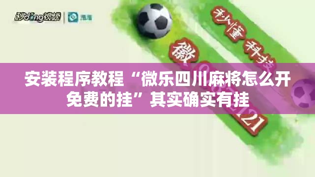 安装程序教程“微乐四川麻将怎么开免费的挂”其实确实有挂