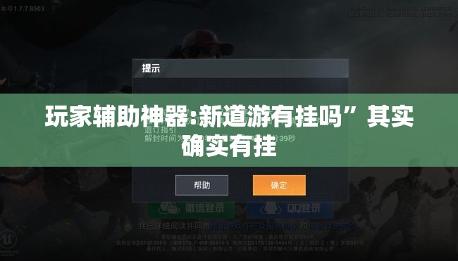 玩家辅助神器:新道游有挂吗	”其实确实有挂