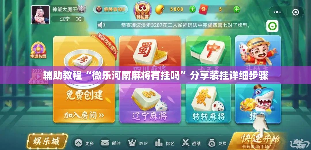 辅助教程“微乐河南麻将有挂吗”分享装挂详细步骤