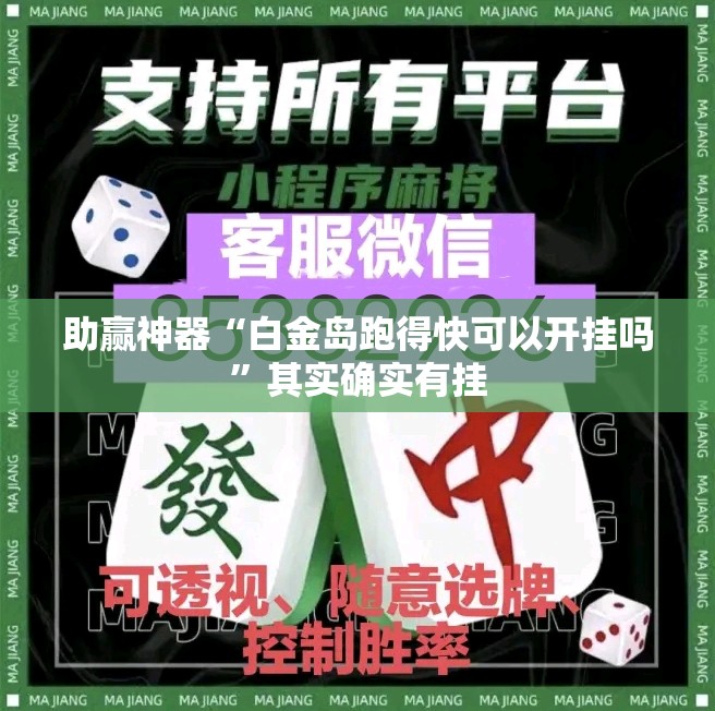 助赢神器“白金岛跑得快可以开挂吗”其实确实有挂