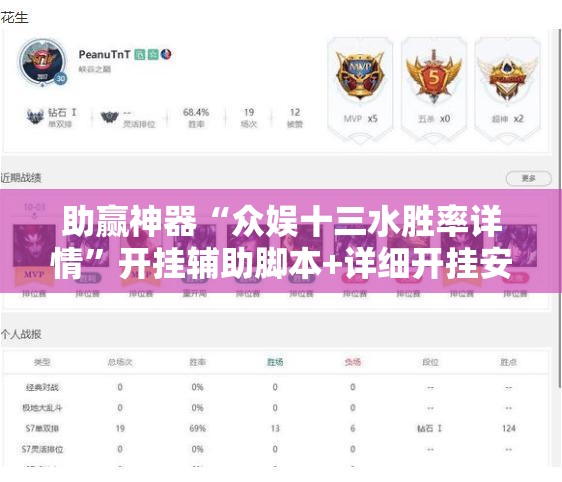 助赢神器“众娱十三水胜率详情”开挂辅助脚本+详细开挂安装教程