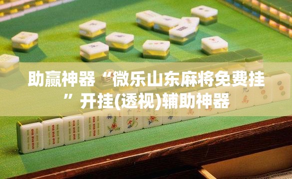 助赢神器“微乐山东麻将免费挂	”开挂(透视)辅助神器