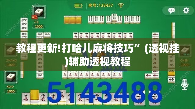 教程更新!打哈儿麻将技巧”(透视挂)辅助透视教程