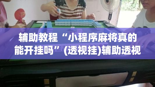 辅助教程“小程序麻将真的能开挂吗”(透视挂)辅助透视教程