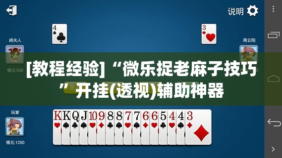[教程经验]“微乐捉老麻子技巧”开挂(透视)辅助神器